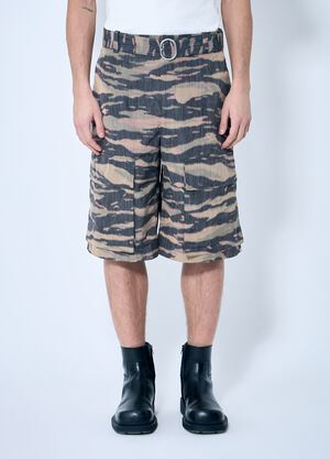 Jil Sander Belted Camo Shorts Pink jil0159002