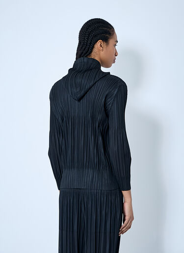 Pleats Please Issey Miyake Pleated Fluffy Jacket Black plp0260008