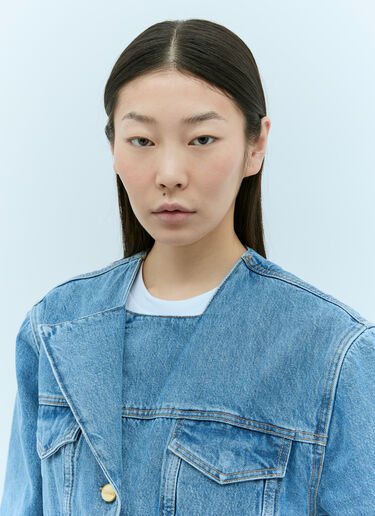 Cutline Denim Blazer GANNI Cutline Denim Blazer Blue gan0255020