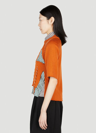Overlay Knit Top Maison Margiela Overlay Knit Top Orange mla0251004