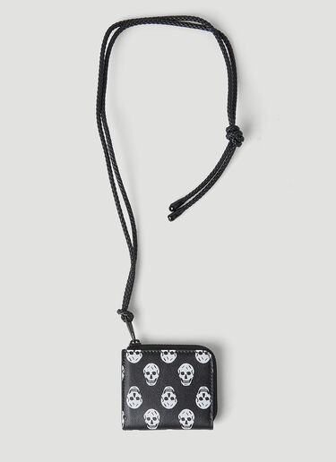 Skull Motif Coin Wallet Alexander McQueen Skull Motif Coin Wallet Black amq0148051