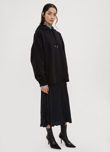 Acne Studios Logo Motif Hooded Sweatshirt Black acn0234035