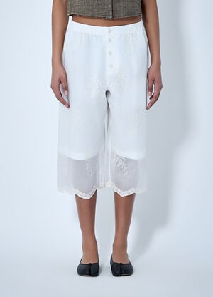 Our Legacy Frill Shorts  White our0264031
