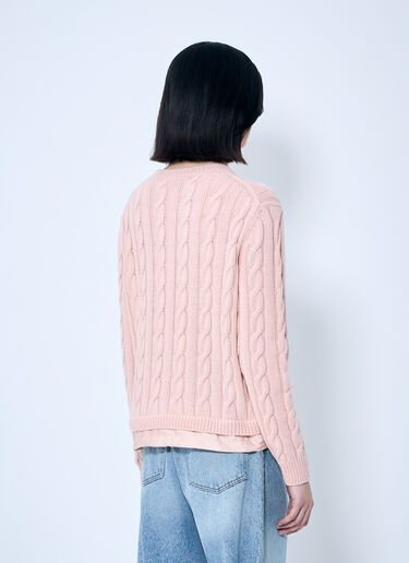 Moncler Cable Knit Sweater Pink mon0259037