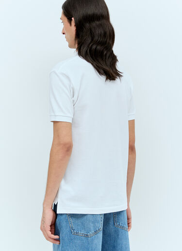 Comme Des Garçons PLAY 로고 패치 폴로 셔츠 화이트 cpl0356002