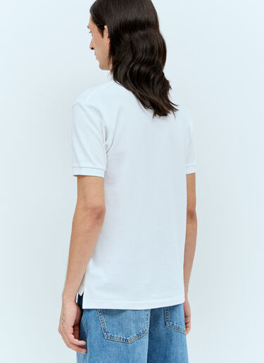 Comme Des Garçons PLAY ロゴパッチポロシャツ ホワイト cpl0356002
