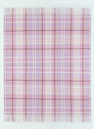 Acne Studios Oversized Plaid Scarf Blanket Purple acc0356002