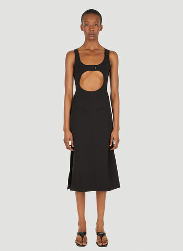 Courrèges 圆形纽扣连衣裙 黑色 cou0247011