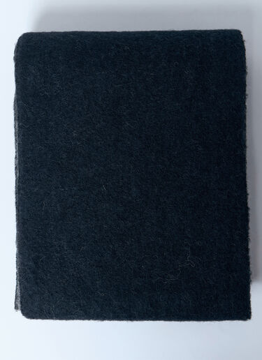 Acne Studios Logo Label Fringe Scarf Black acn0159042