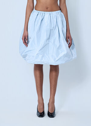 Prada Balloon Skirt in Structured Fabric Light Blue pra0264019