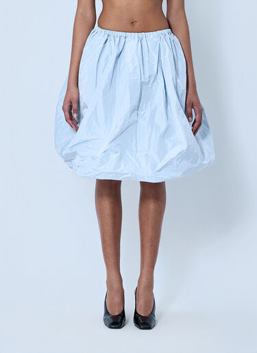 Prada Balloon Skirt in Structured Fabric Light Blue pra0264019