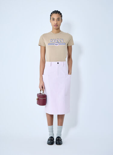 Gucci 棉质帆布 DelavÃ© 半裙  粉色 guc0259021