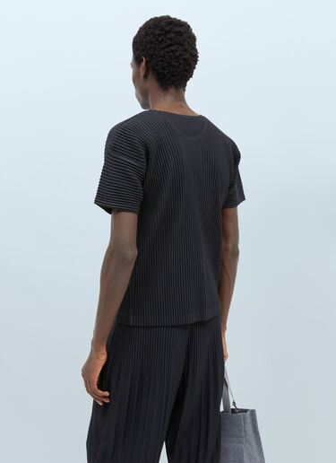 Homme Plissé Issey Miyake Pleated T-Shirt Black hmp0155009