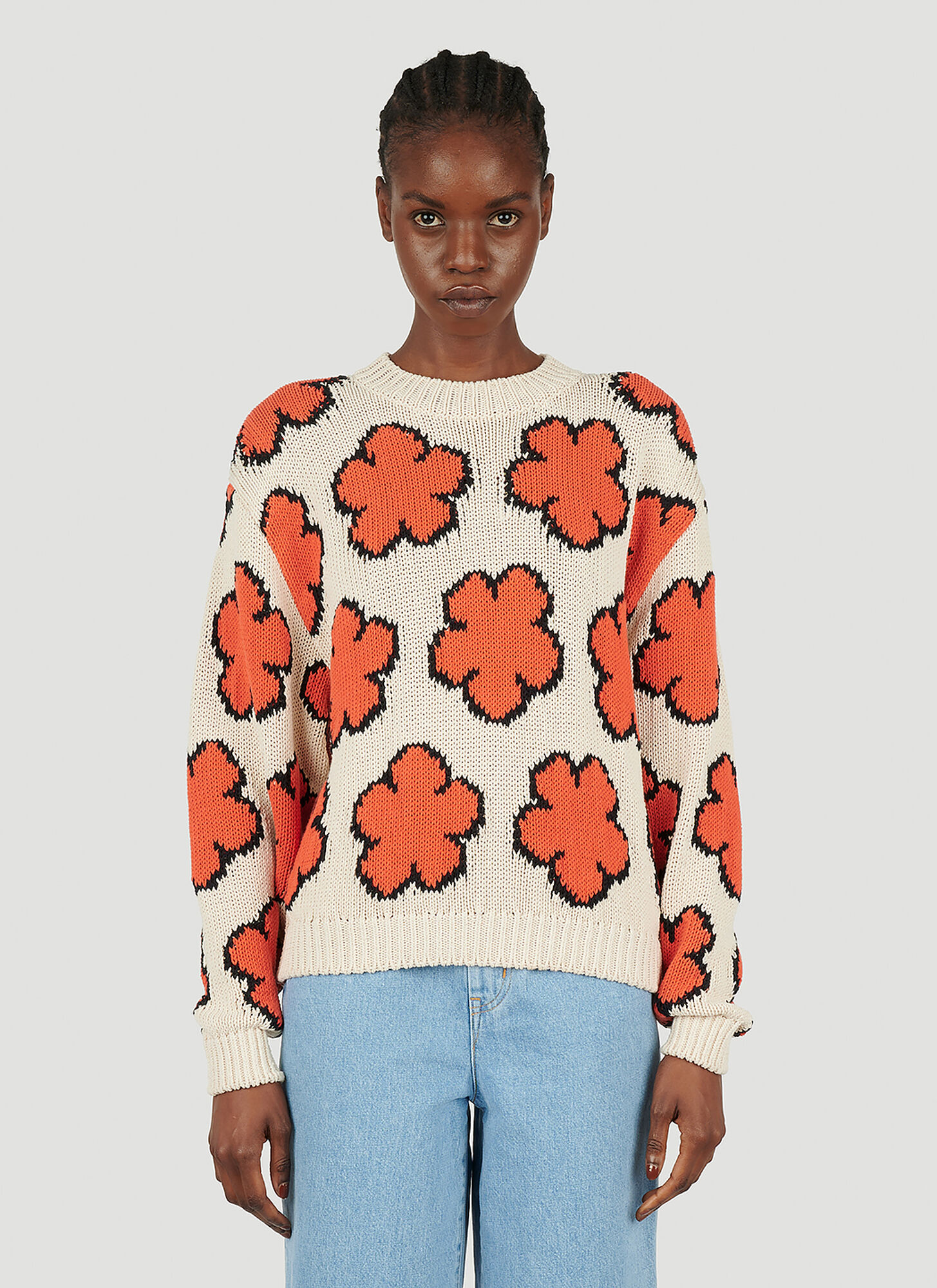 Kenzo Boke Flower Sweater In Orange