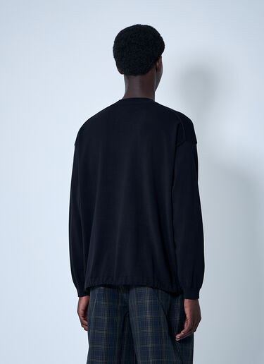 Comme des Garçons Homme Logo Print Cotton Sweater Black cdh0160006