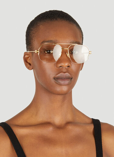 Bottega Veneta BV1127S Aviator Sunglasses Gold bov0246085