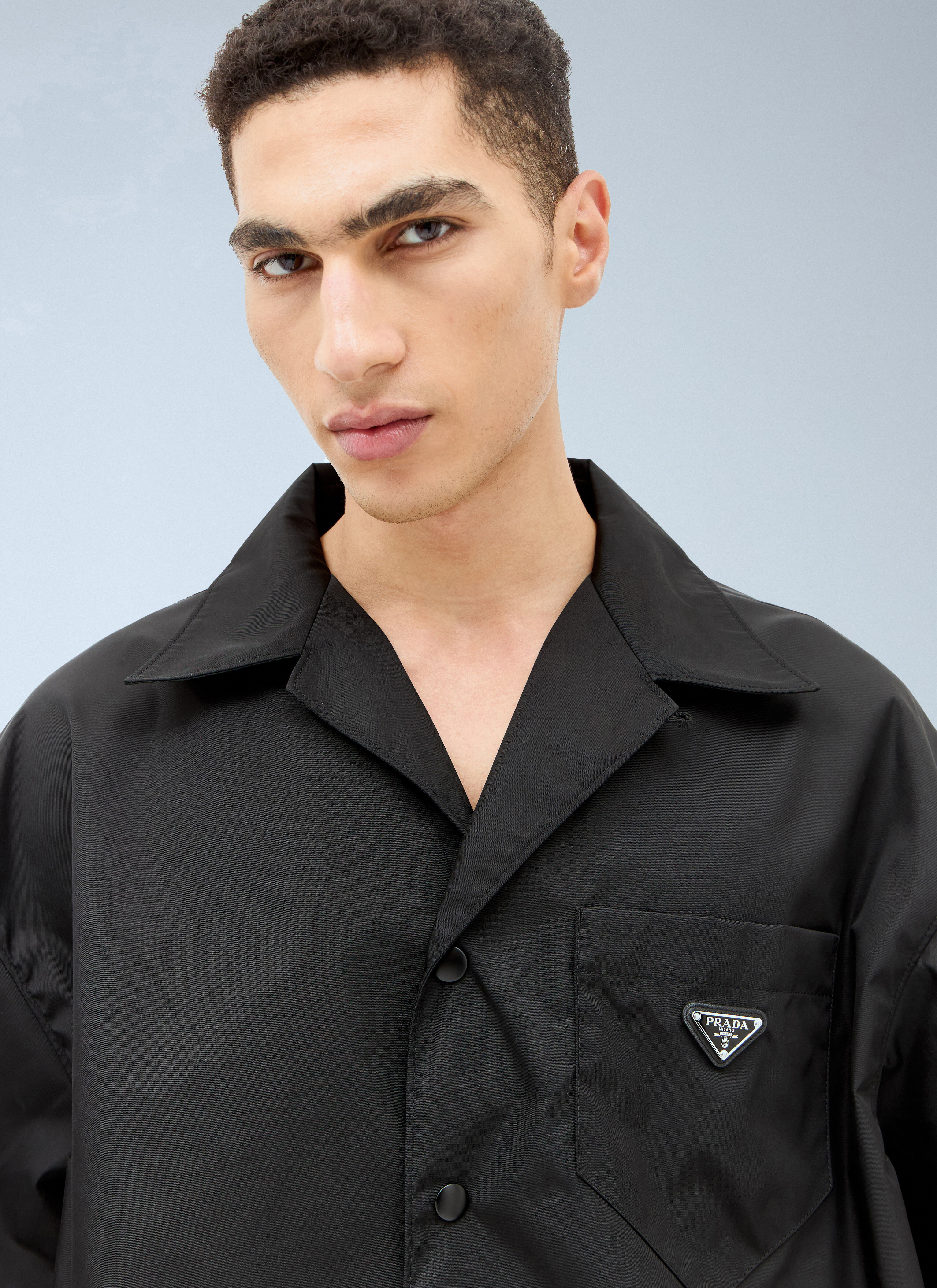Prada Re-Nylon Short Sleeved Shirt in Black | LN-CC
