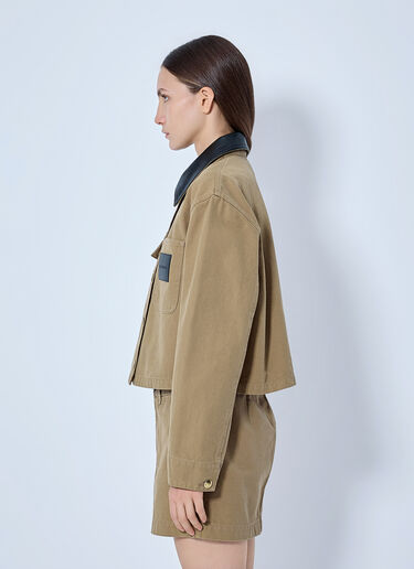 LN-CC® - Balenciaga: Cropped Workwear Jacket - Beige Balenciaga Cropped Workwear Jacket Beige bal0265020
