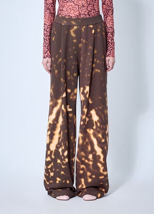 Dries Van Noten タイダイトラックパンツ  ブラウン dvn0260031