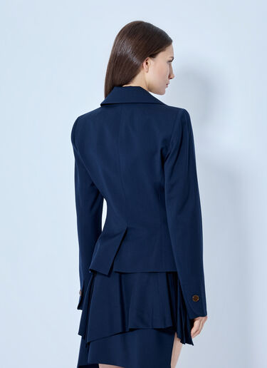 LN-CC® - Vivienne Westwood: Drunken Tailored Blazer - Navy Vivienne Westwood Drunken Tailored Blazer Navy vvw0265002