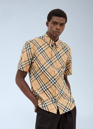 Burberry 格纹府绸衬衫  米色 bur0157005