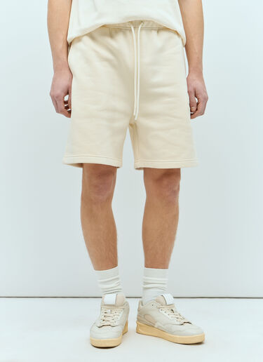 Moncler x Roc Nation designed by Jay-Z Logo Patch Track Shorts Cream mrn0156011