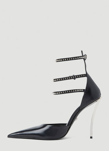 Spiked Pin Point High Heels Versace Spiked Pin Point High Heels Black vrs0251049