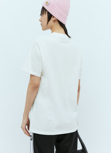 Gucci ロゴ刺繍入り コットンジャージーTシャツ。 ホワイト guc0255058