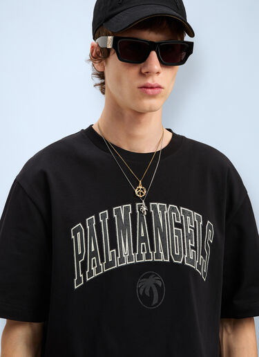 College Logo T-shirt Palm Angels College Logo T-shirt Black pma0160008