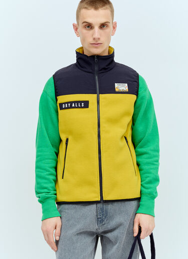 Human Made Contrast Panel Fleece Vest Yellow hmd0155003