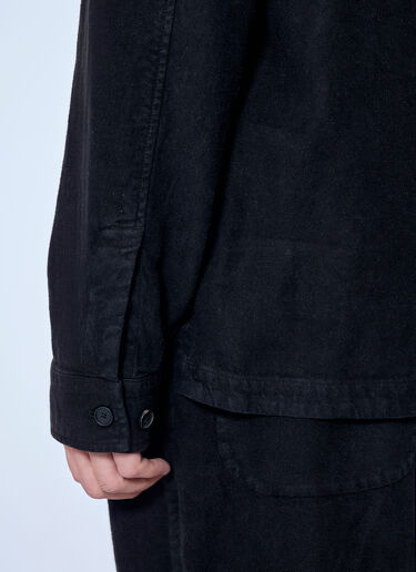Massimo Osti Studio Cotton Twill Overshirt Black mao0166005
