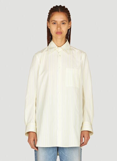 Bottega Veneta Classic Striped Shirt Yellow bov0253069