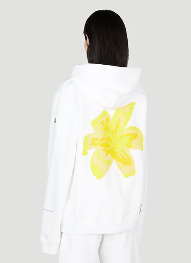 Floral Motif Hooded Sweatshirt 7 Moncler Fragment Floral Motif Hooded Sweatshirt White mfr0354007