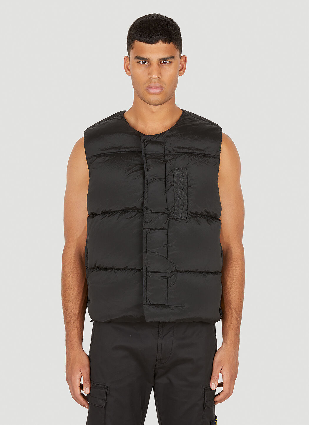Stone Island Quilted Sleeveless Jacket in Black LN CC