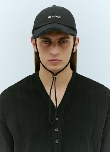 Jacquemus La Casquette Artichaut Baseball Cap Black jac0356007