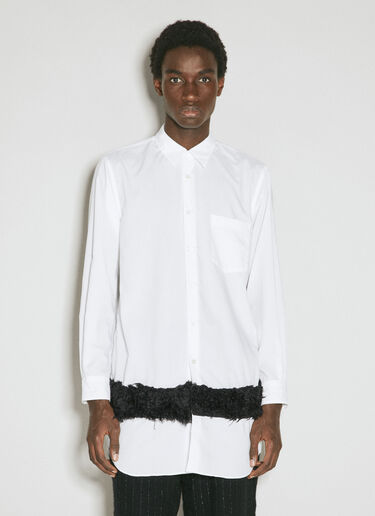 Comme des Garçons Homme Plus Faux-Fur Hem Shirt White hpl0154009