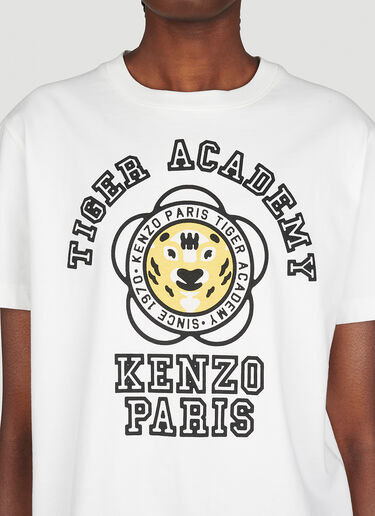 Kenzo 타이거 아카데미 티셔츠 화이트 knz0253010