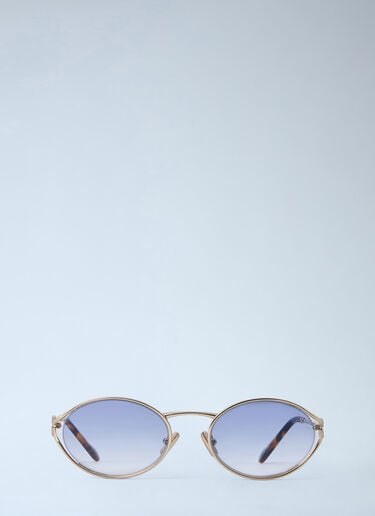 Miu Miu MU 52YS Oval Sunglasses Gold lmu0364004