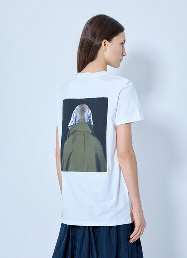 LN-CC® - Max Mara: Graphic Print Cotton T-Shirt - White Max Mara Graphic Print Cotton T-Shirt White max0265010