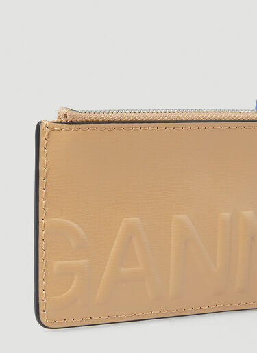 GANNI Two-Tone Cardholder Beige gan0248035