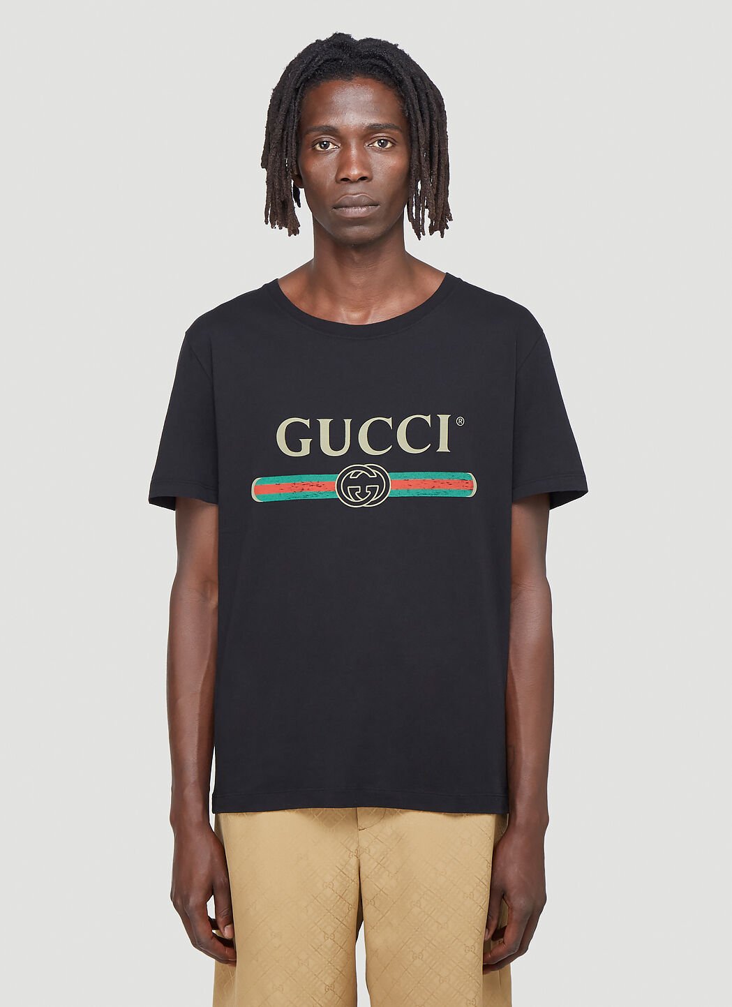 Gucci logo t shirt black new arrivals