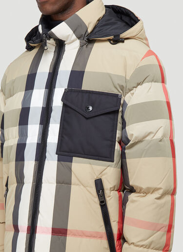 Rutland Reversible Down Jacket Burberry Rutland Reversible Down Jacket Beige bur0153003