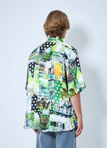 LN-CC® - Martine Rose: Boxy Wrap Shirt - Green Martine Rose Boxy Wrap Shirt Green mtr0164011