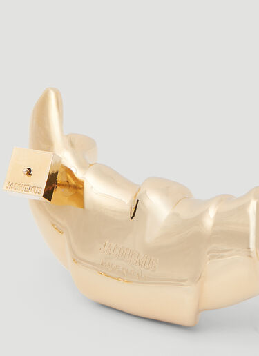 Jacquemus Les Boucles Croissant Earrings Gold jac0254107