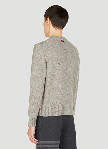 4 Bar Intarsia Sweater Thom Browne 4 Bar Intarsia Sweater Grey thb0151031
