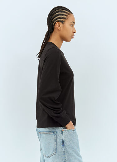 Moncler Logo Patch Long-Sleeve T-Shirt Black mon0259029