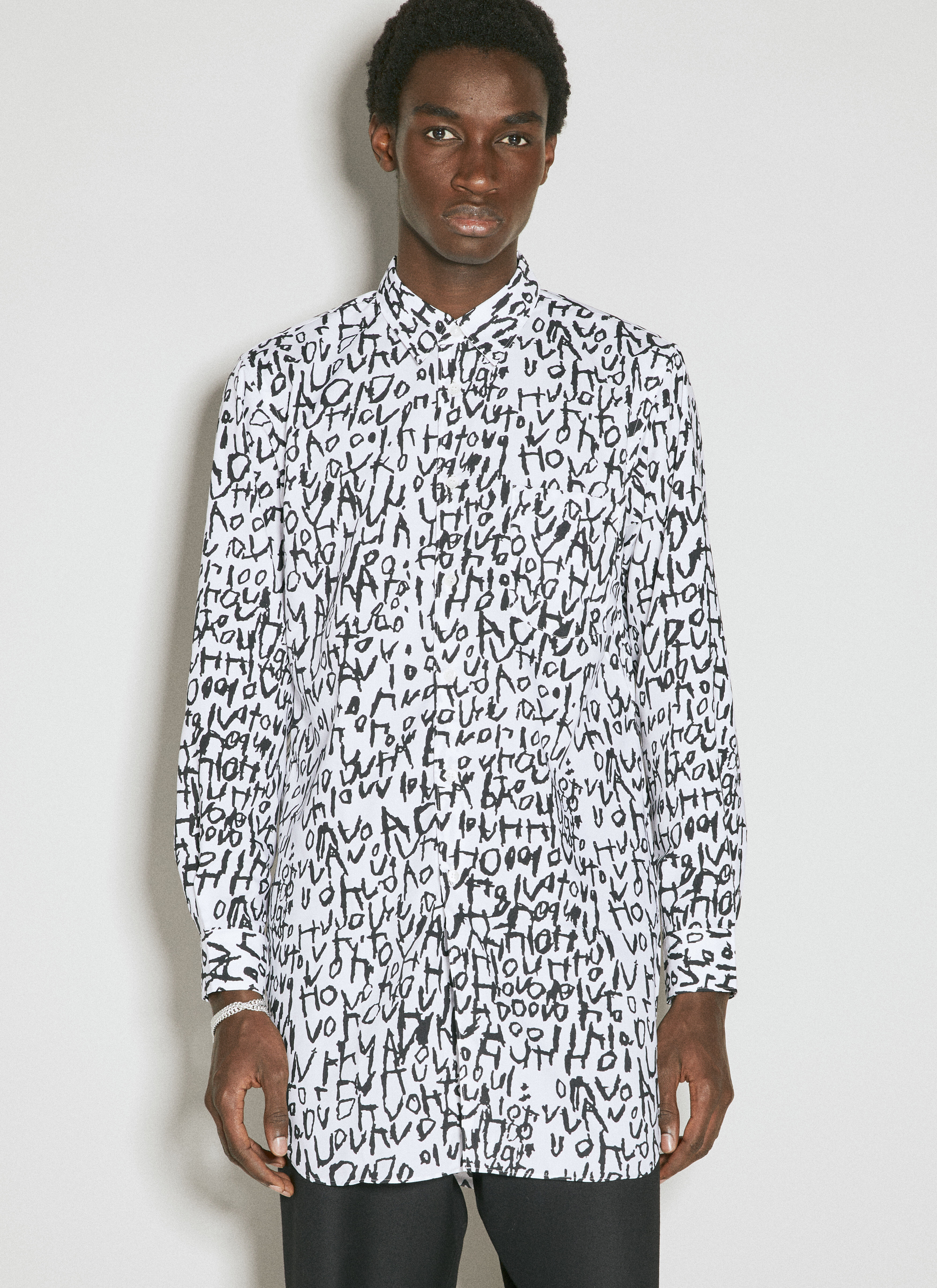 Comme des Garçons Homme Plus Logo Print Shirt White hpl0156001