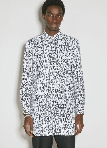 Comme des Garçons Homme Plus 徽标印花衬衫  白色 hpl0154011