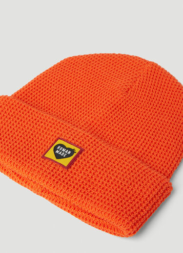 Human Made Waffle Knit Beanie Hat Orange hmd0152035