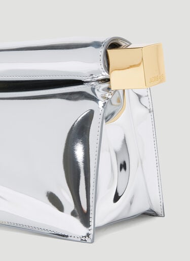 La Pochette Rond Carré Clutch Jacquemus La Pochette Rond Carré Clutch Silver jac0254085